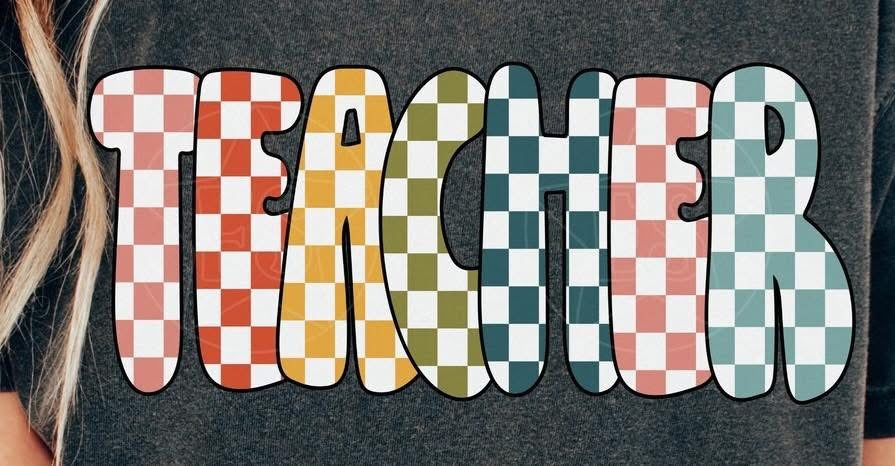Checkered Teacher Tee