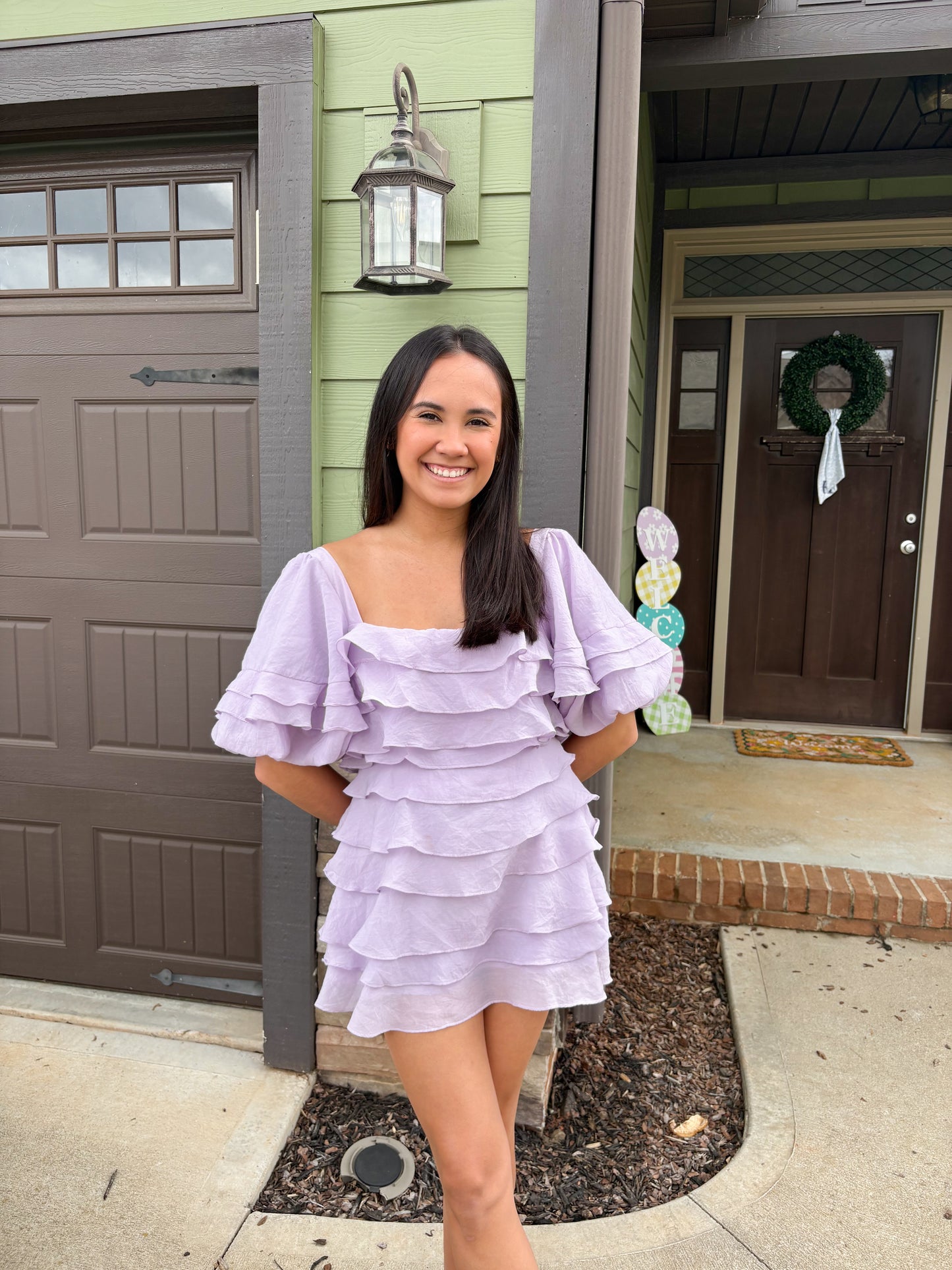 Tiered Ruffle Layered Mini Dress