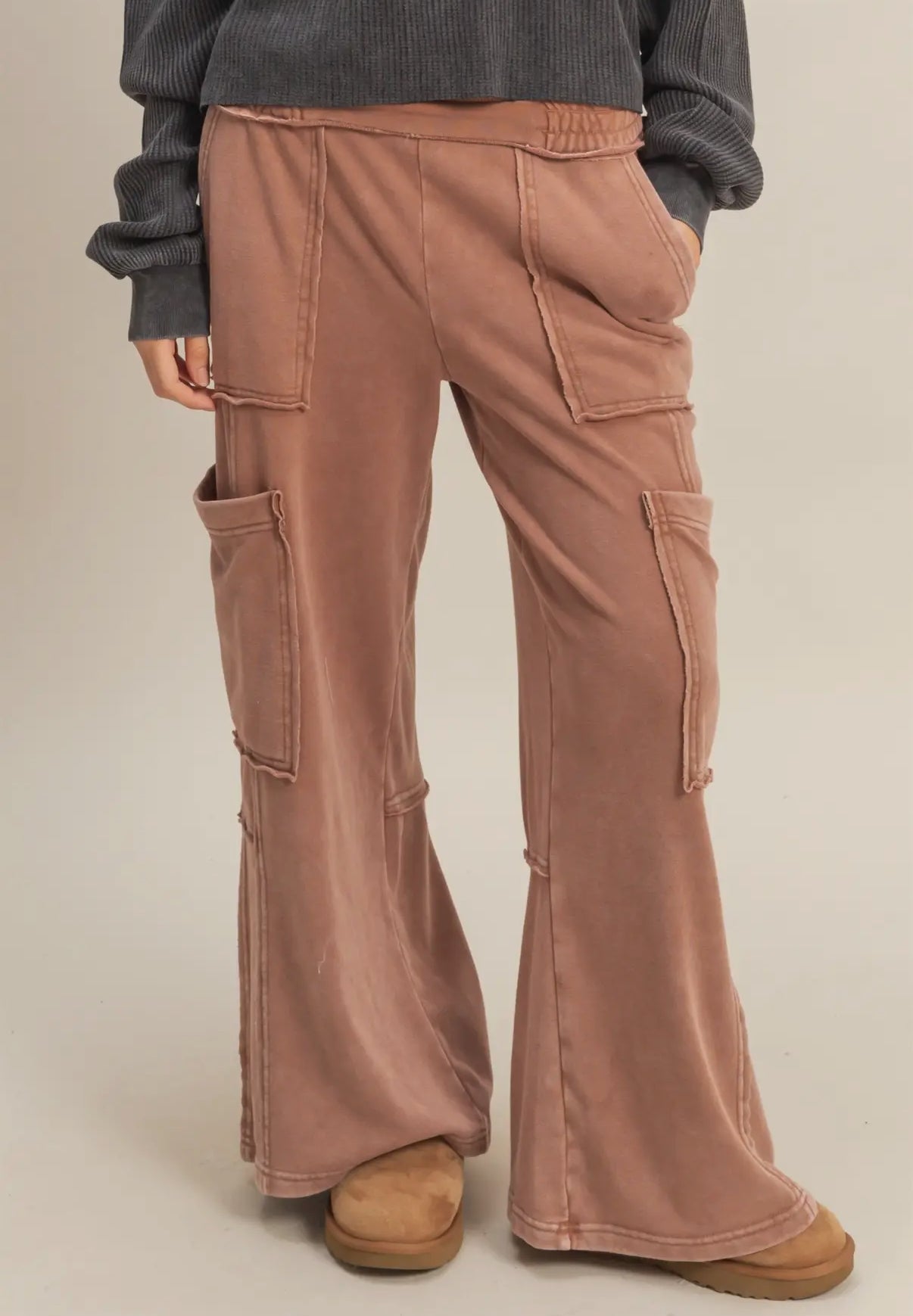 Mineral Washed Oversized Utility Sweatpants