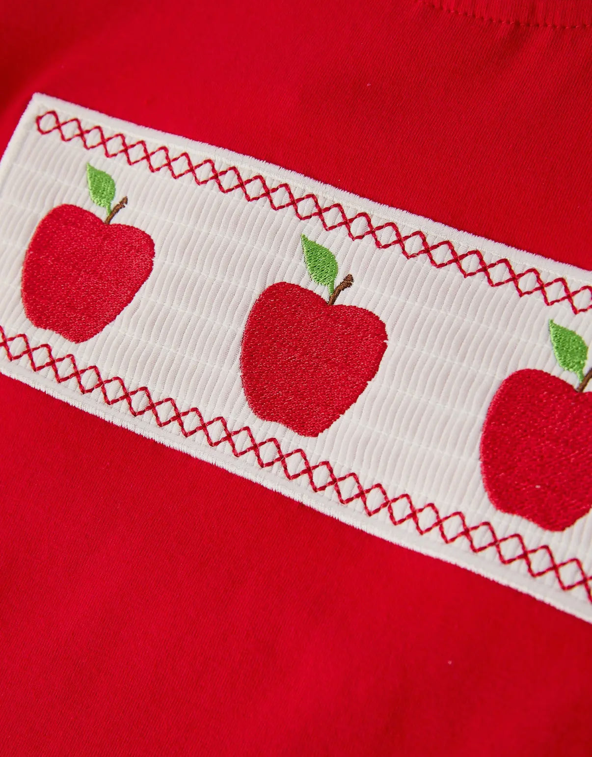 Boys Back to School Smock Apple Set