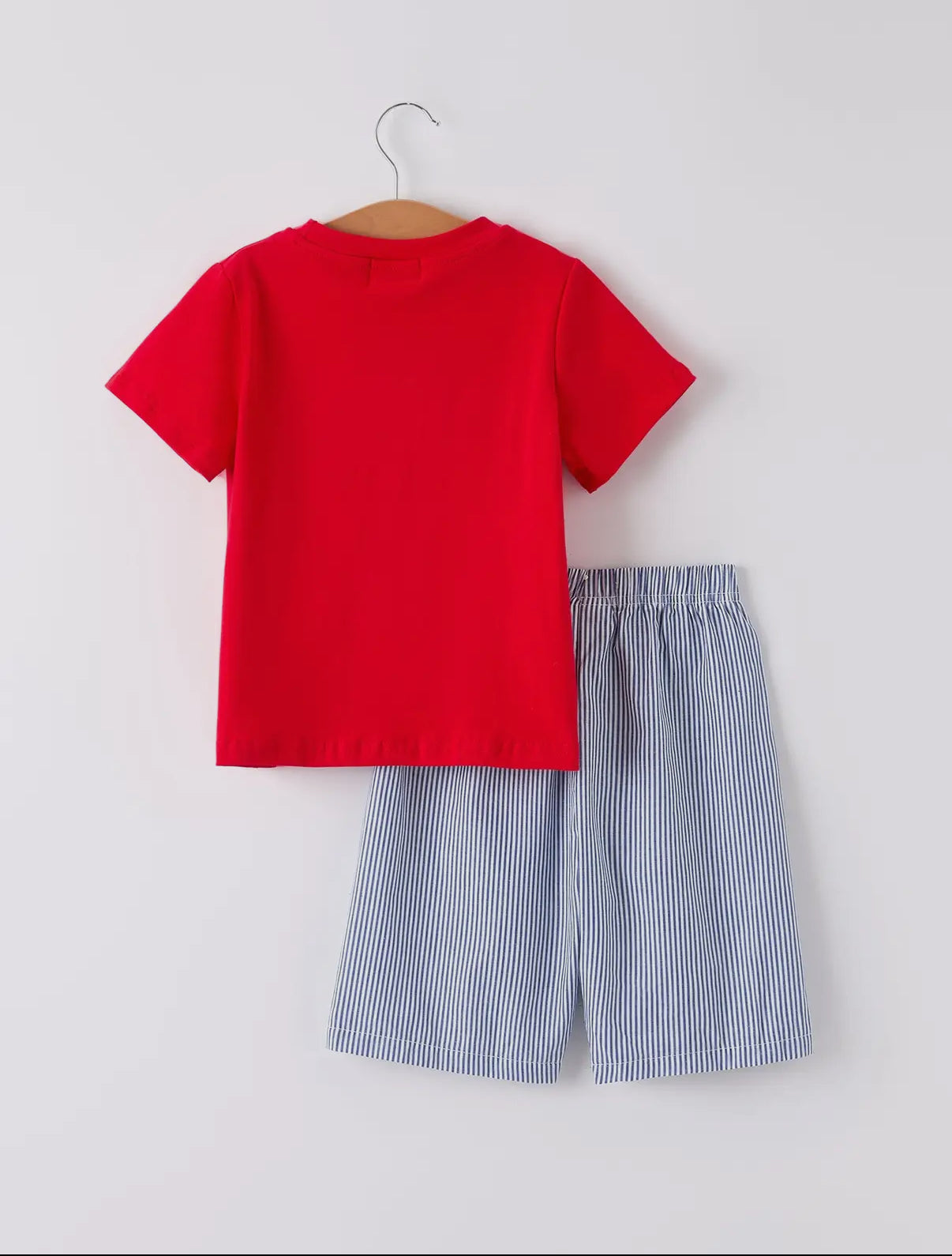 Boys Back to School Smock Apple Set