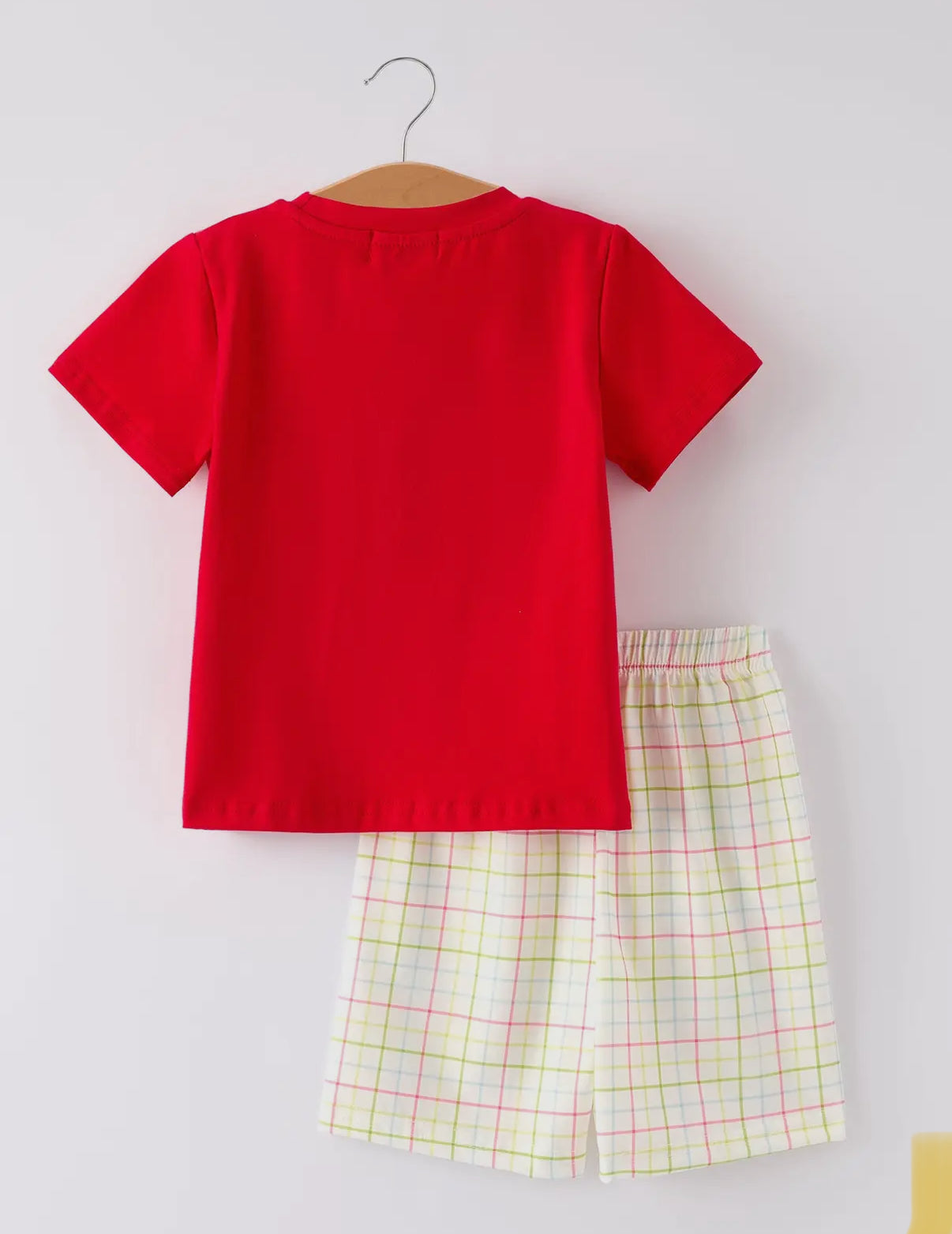 Boys Back to School Pencil Plaid Set