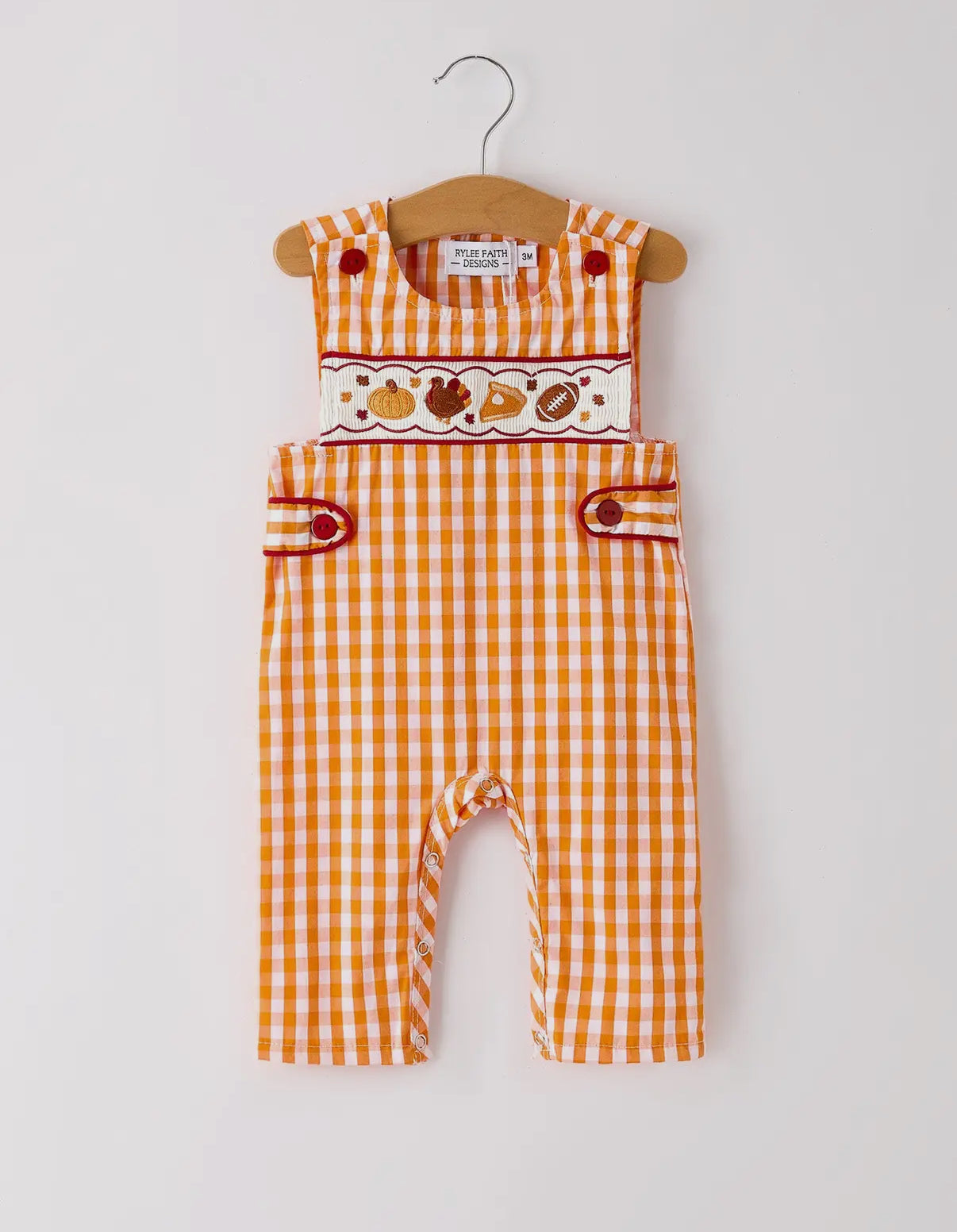 Fall Orange Checkered Jon Jon