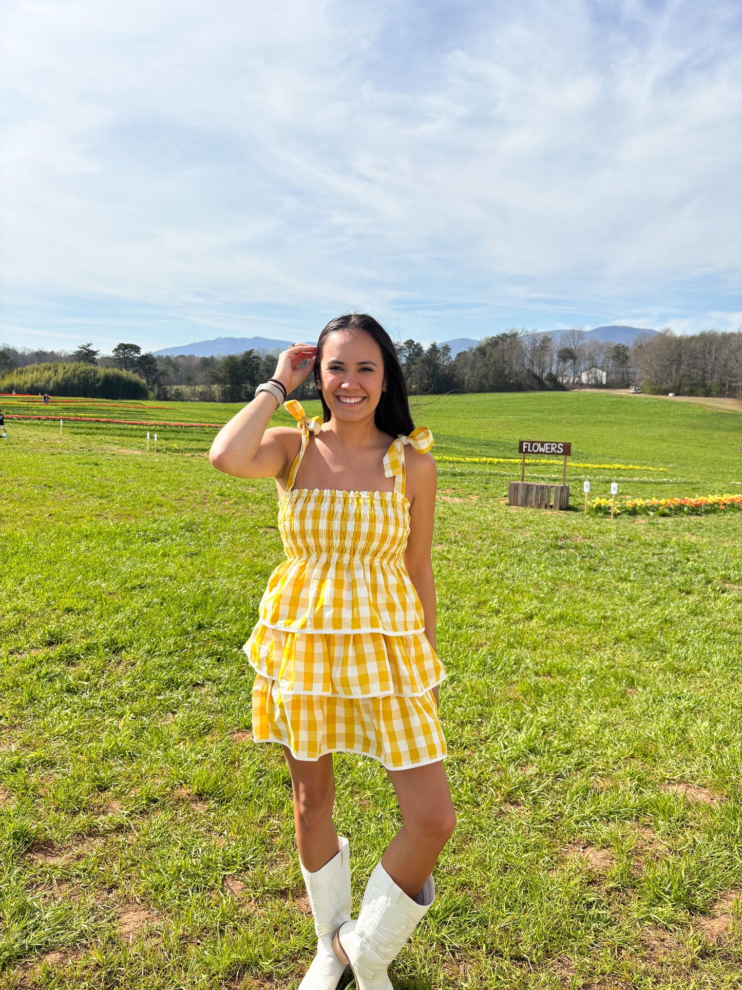 Tie Strap Tiered Dress