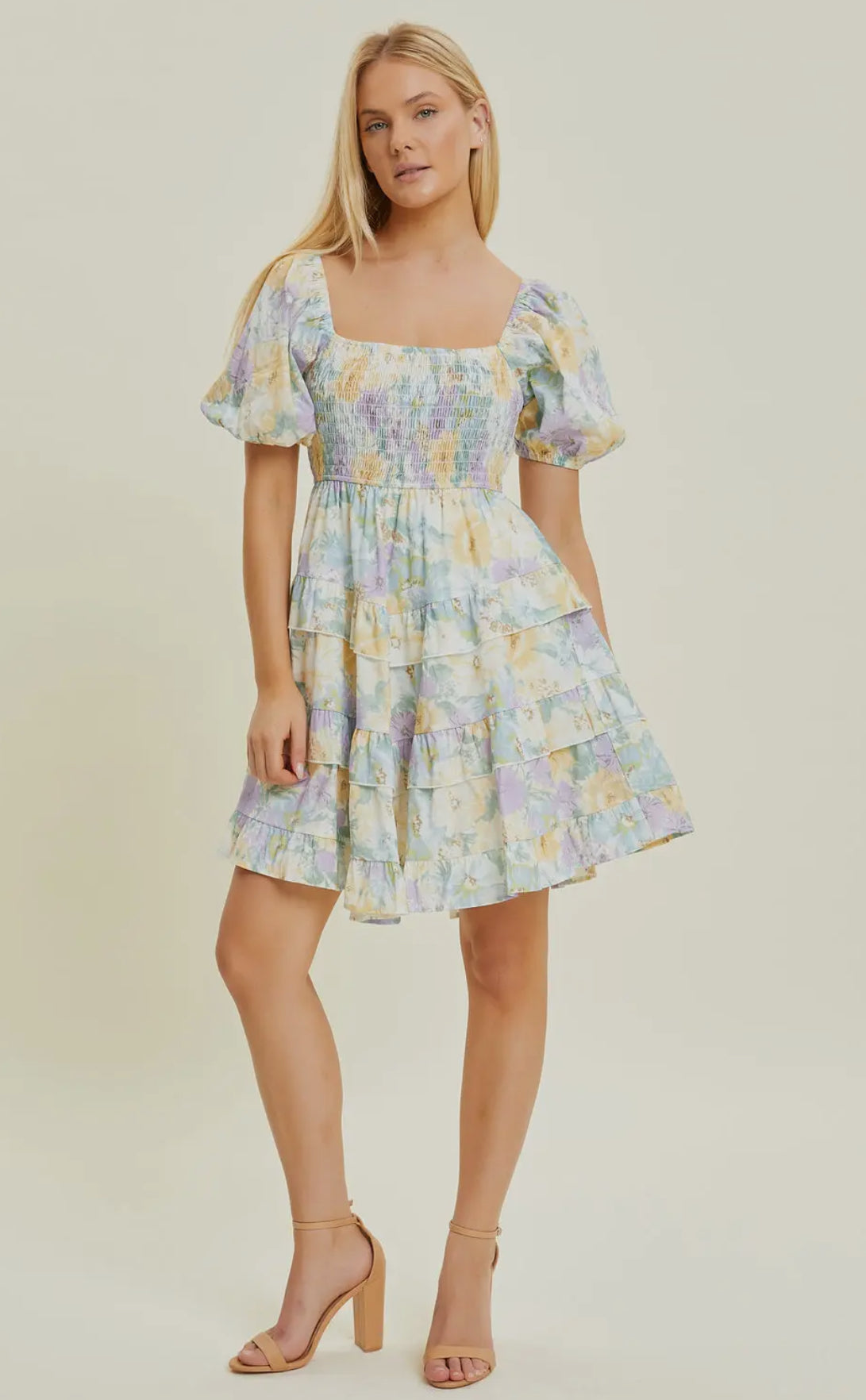 Watercolor Floral Dress