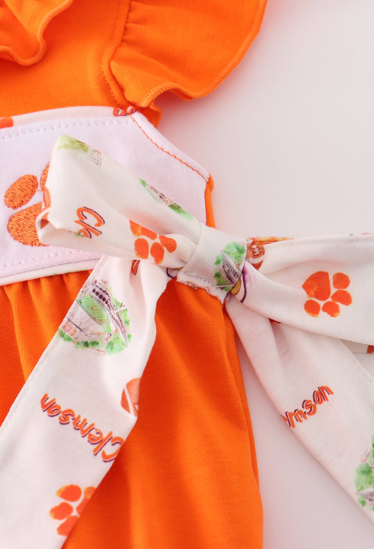 Clemson Embroidery Bloomer Set