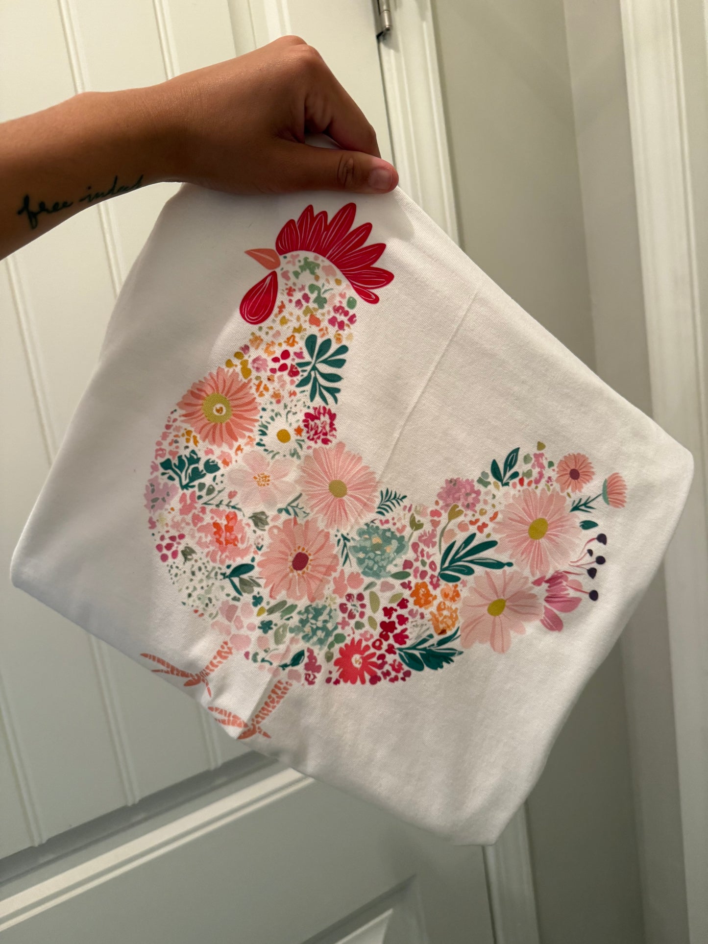 Floral Rooster Tee
