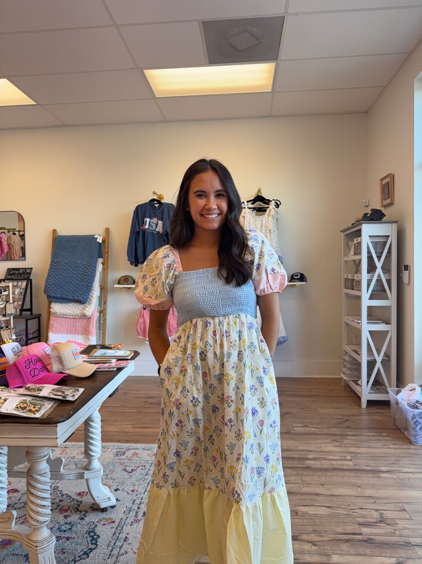 Floral Bouquet Tiered Dress