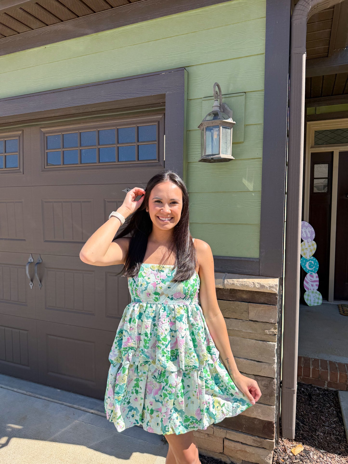 Floral Printed Bubble Dress