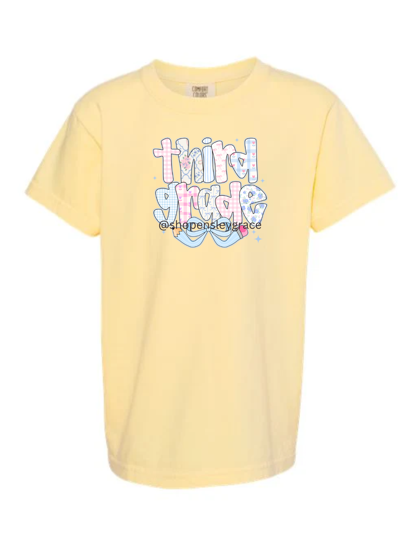 Pencil Bow Grade Level tee