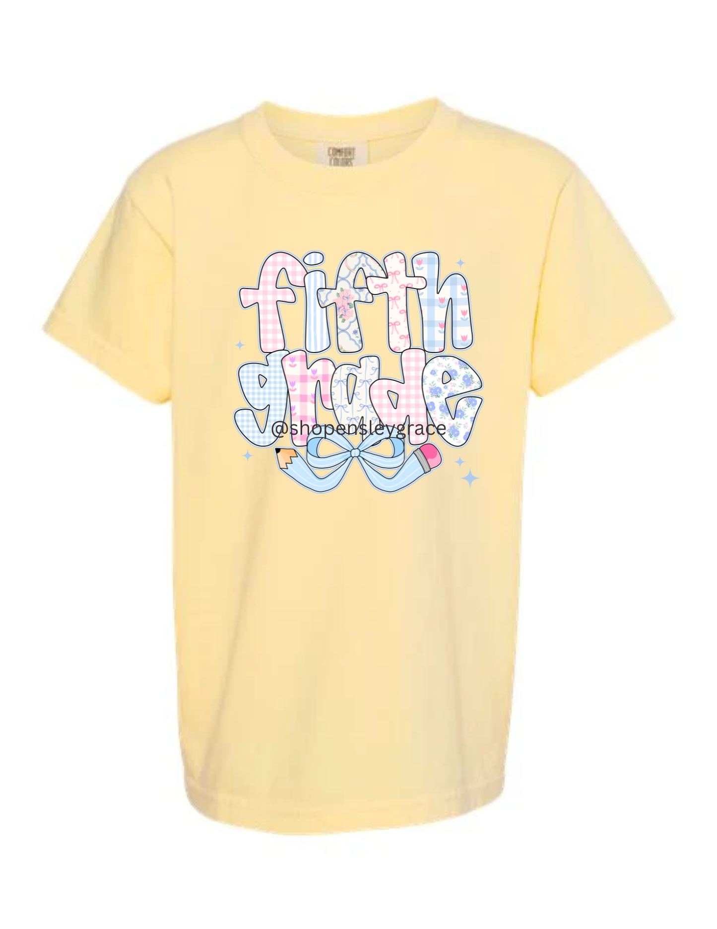 Pencil Bow Grade Level tee