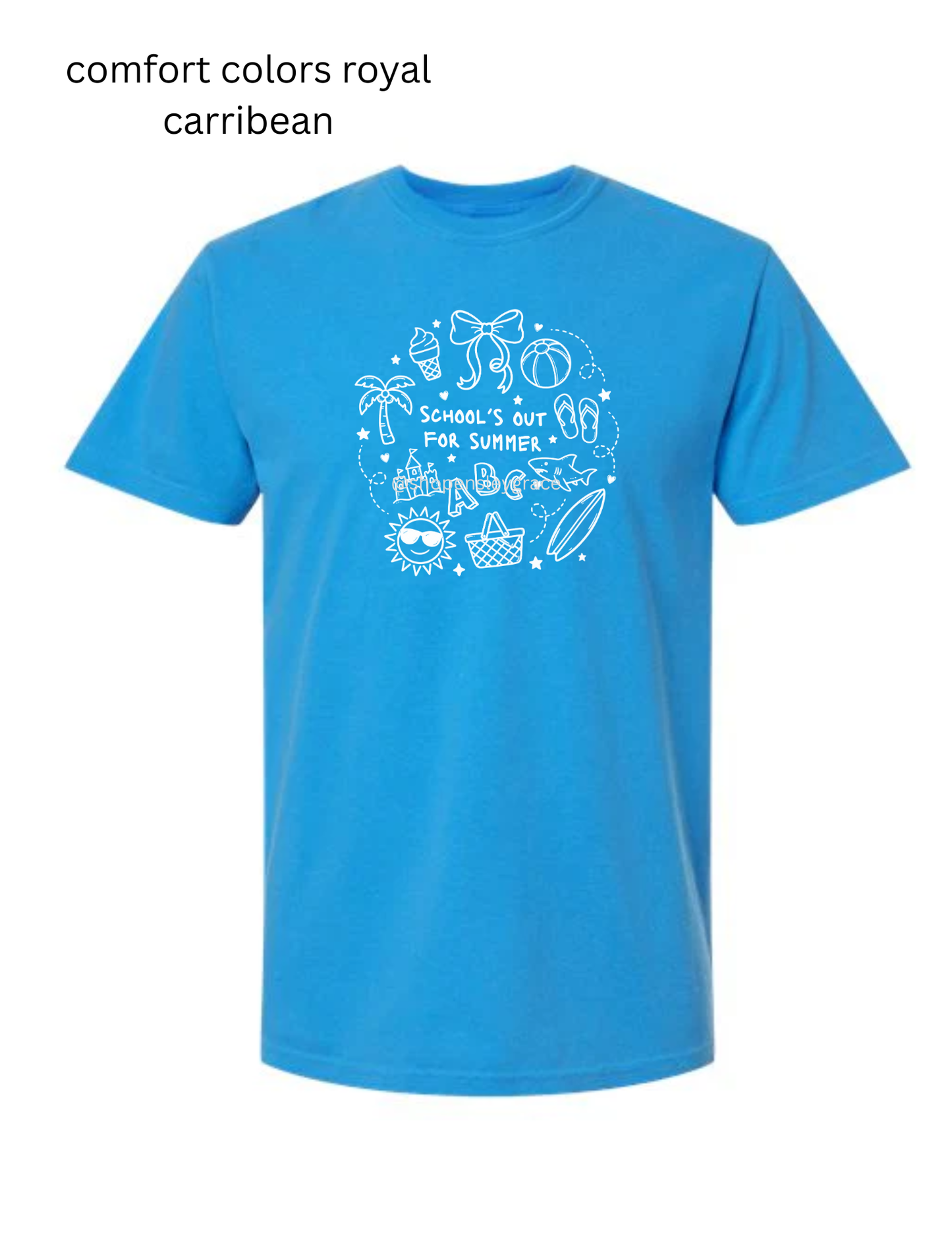 Schools Out For Summer Doodle Tee