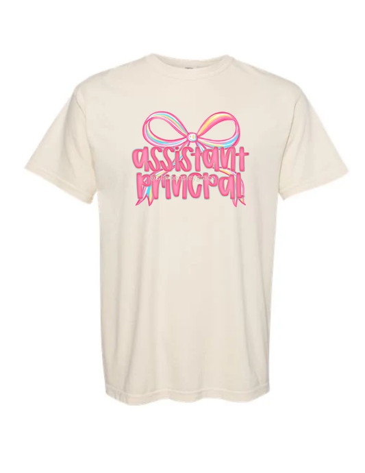 Assistant Principal with Pink Bow