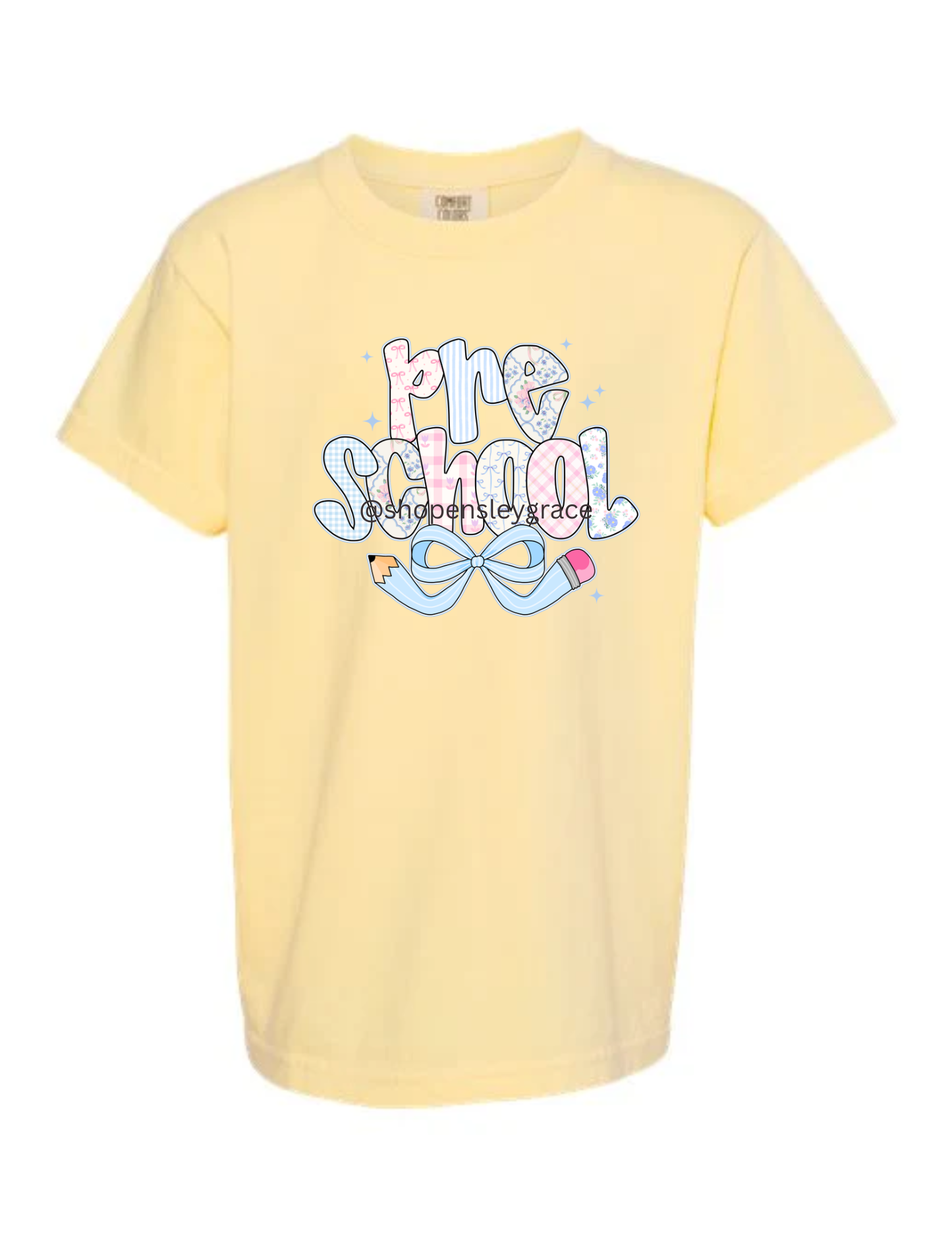 Pencil Bow Grade Level tee