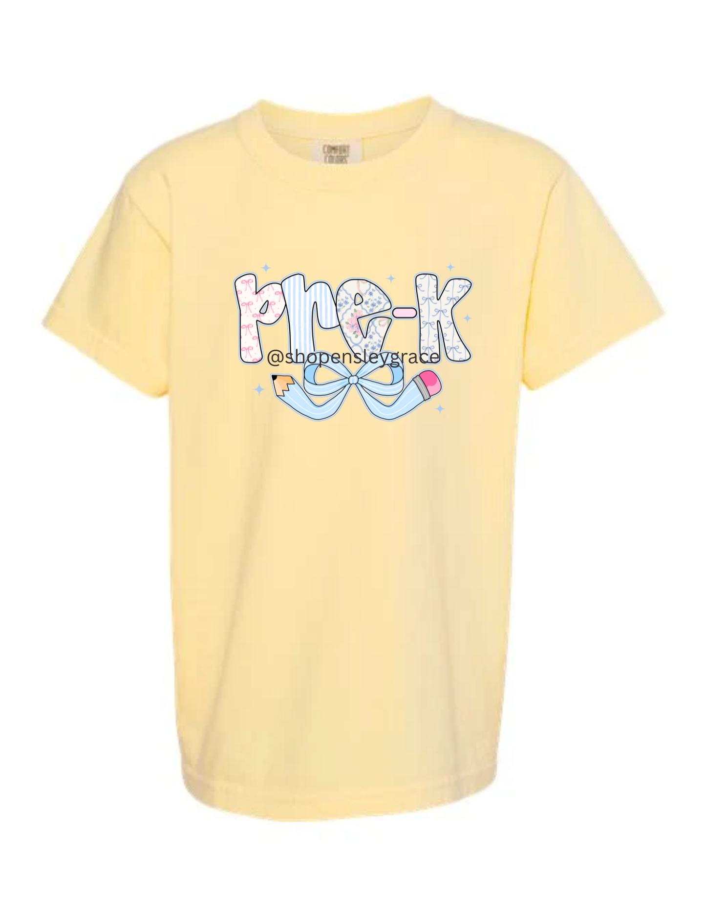Pencil Bow Grade Level tee