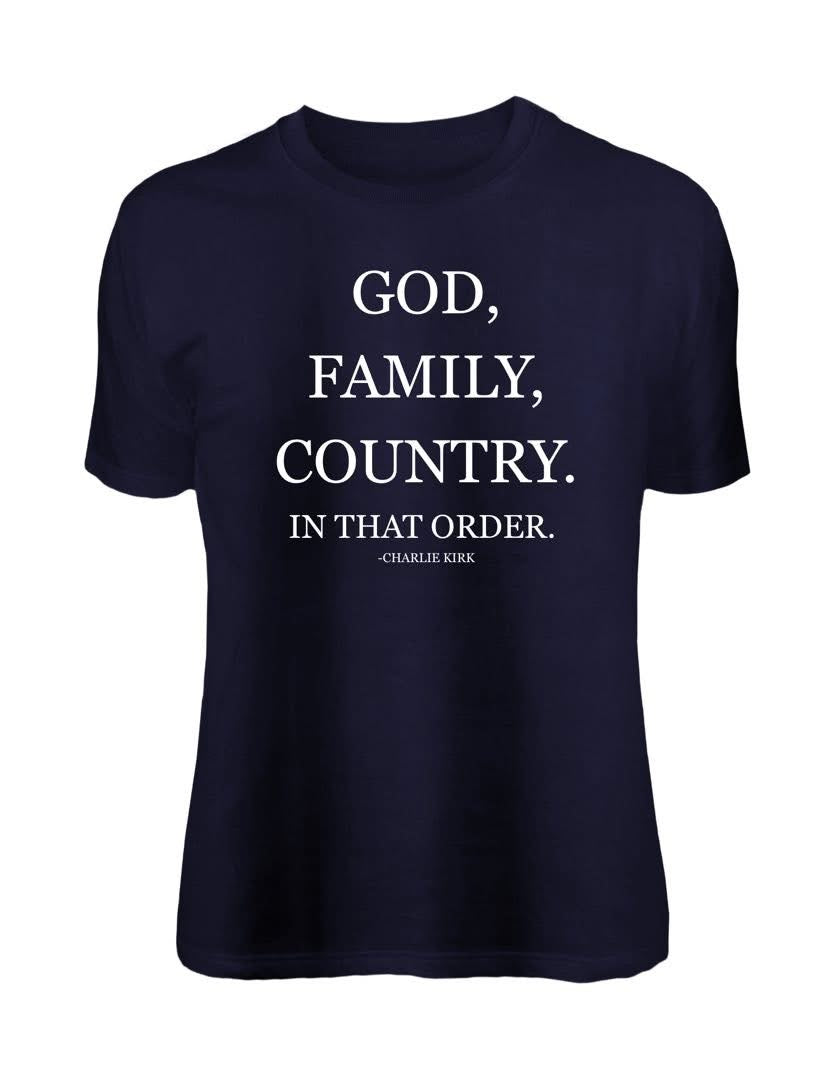 God, Family, Country Tee