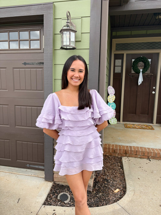Tiered Ruffle Layered Mini Dress