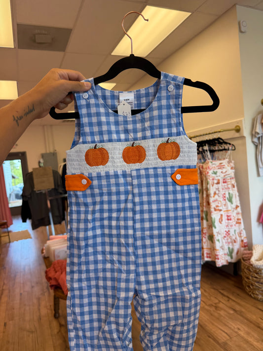 Boys Blue Smocked Jon Jon