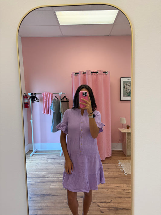 Baby Bell Sleeve Woven Dress