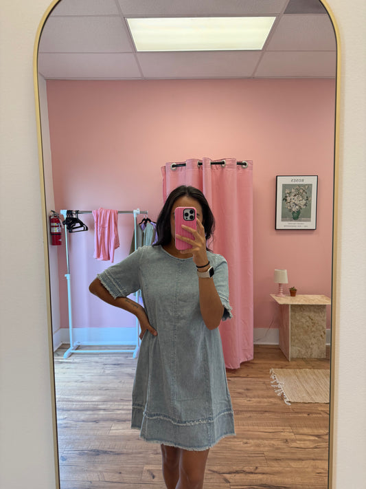 Washed Denim Dress