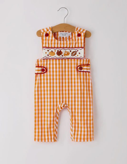 Fall Orange Checkered Jon Jon