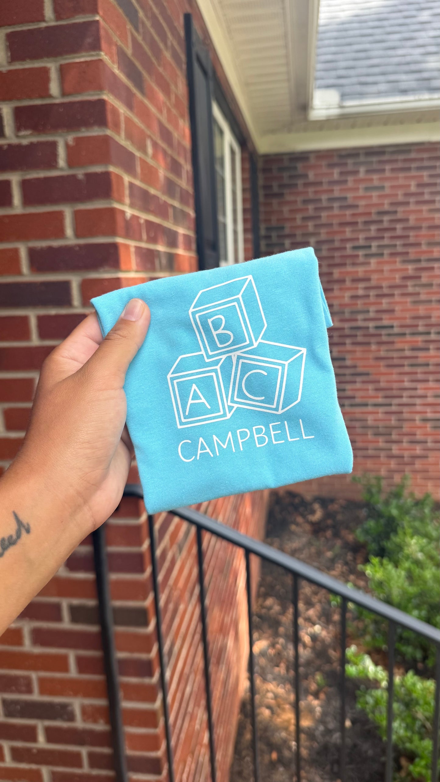 Custom ABC Block tee