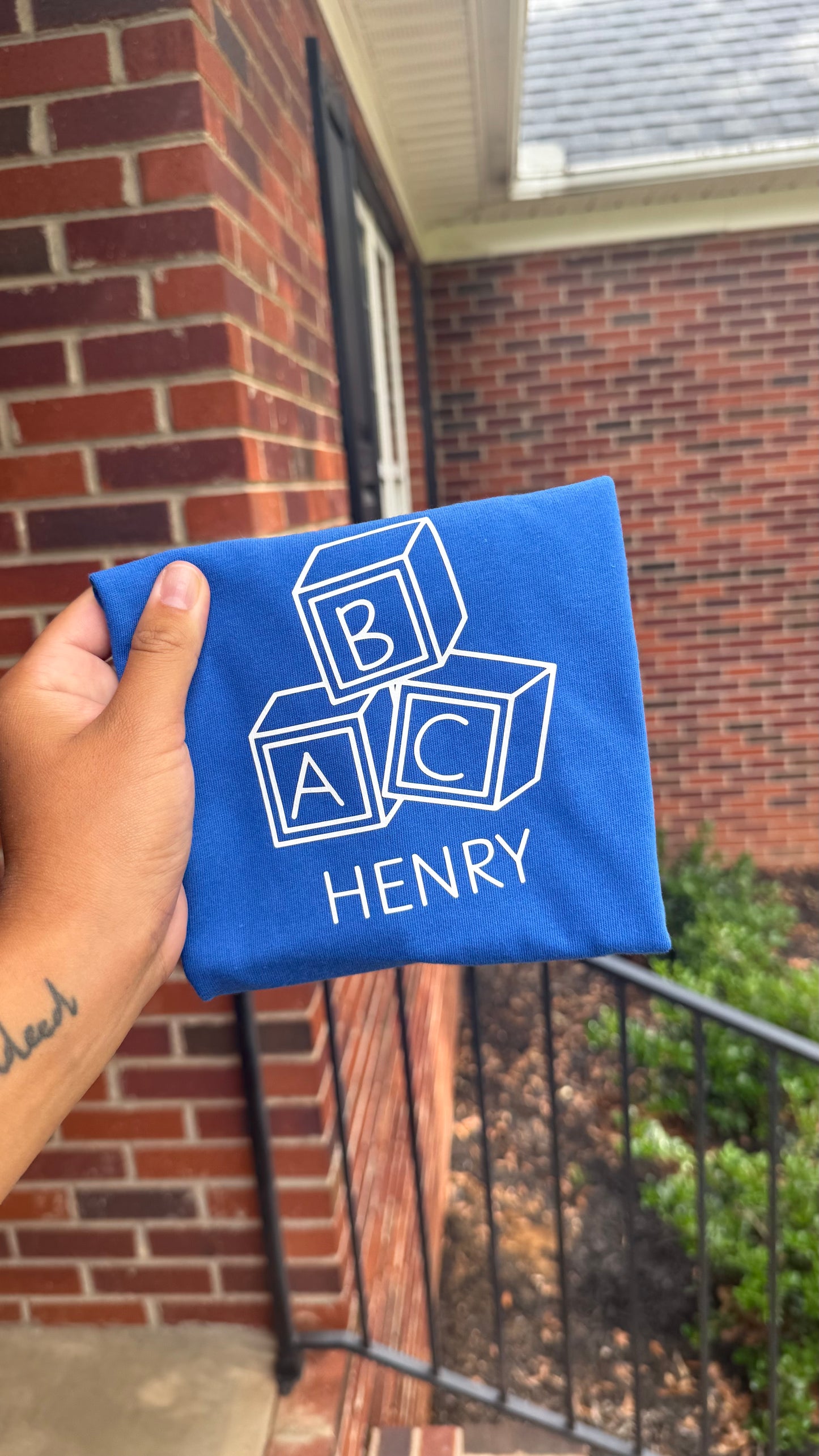 Custom ABC Block tee