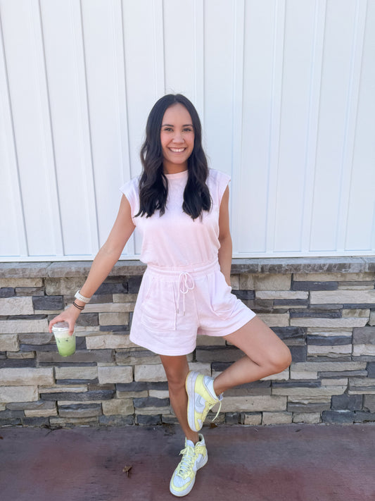 Soft Pink Comfy Romper