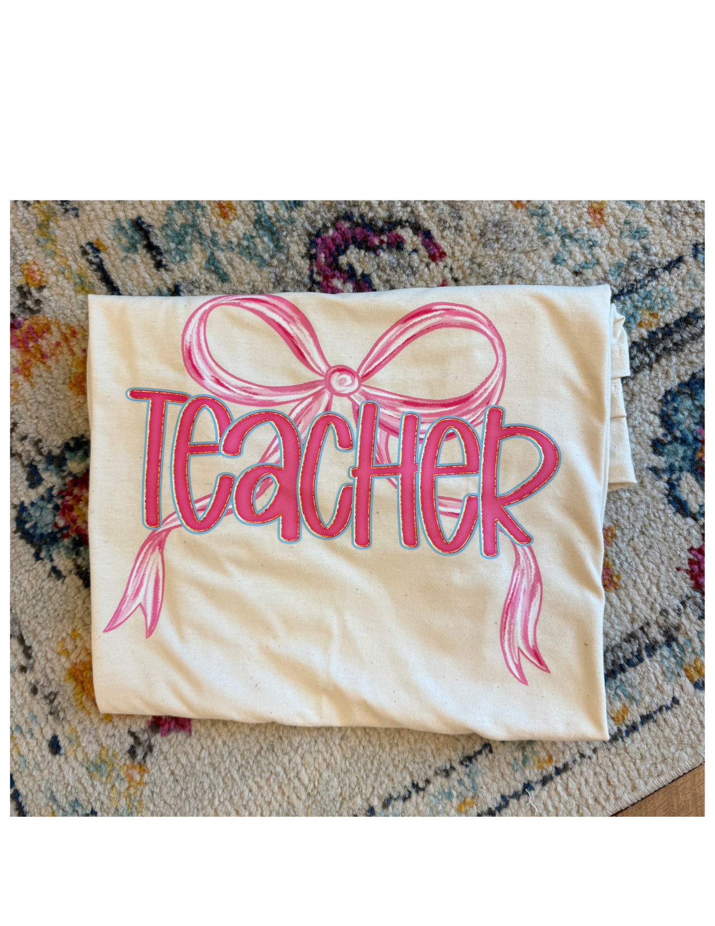 Teacher with Pink Bow